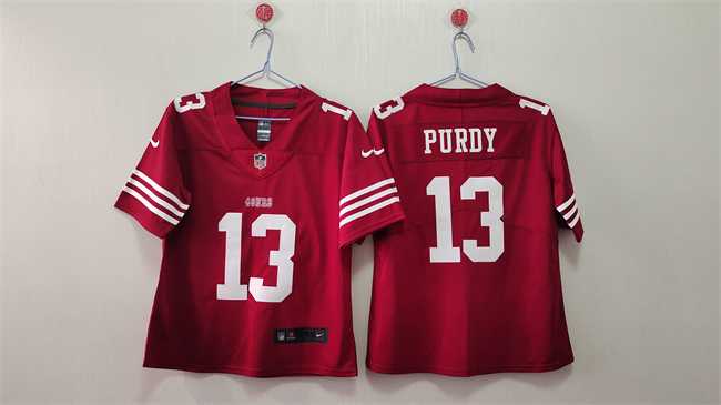 Women%27s San Francisco 49ers #13 Brock Purdy Red Vapor Stitched Jersey